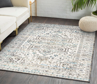 Grand tapis persan moderne pour salon et chambre, fabriqué à la machine, antidérapant, adapté aux animaux domestiques, 100% polyester, épais, résistant aux taches