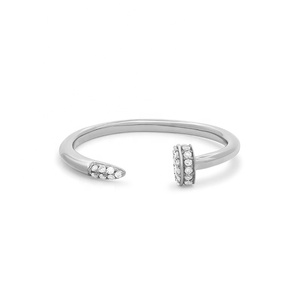 Nuovo Design Gemnel: Anelli da Donna Regolabili in Oro 14k con Diamanti, Anelli in Ottone con Gemme, Zirconi con Incastonatura a Griffe Rotonda - Product Image 5