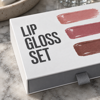 Boîtes cadeaux de luxe pour gloss à lèvres, fabriquées en usine, pratiques, en carton rigide recyclable, pour l'emballage cosmétique