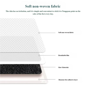 エルミ不織布デトックスフットパッチ竹酢生姜よもぎハーブエッセンス優しい漢方薬風ナイトパッチ - Product Image 5