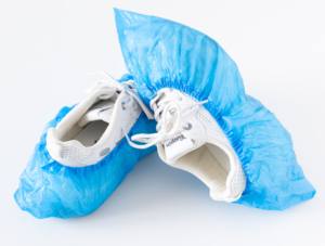 一次性加厚PE蓝色安全鞋套防水防油防尘耐磨保护 - Product Image 2