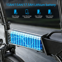 Batterie au lithium pour vélo électrique DCH-009 48V/52V 10.4Ah 13Ah 16Ah 17.5Ah pour Shengmilo /Lectric XP/lankeleisi Vélo électrique pliable