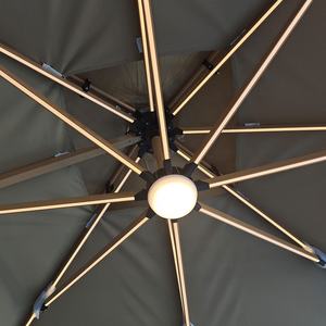 Sombrilla <span class=keywords><strong>Cantilever</strong></span> de Aluminio en Forma de L de Doble Capa y 3x3 M con Luces LED y Energía Solar para <span class=keywords><strong>Patio</strong></span>, Porche o Jardín con Logotipo Personalizado - Product Image 4