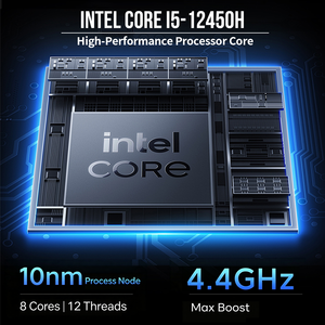 Entrega Rápida, Computadoras Delgadas Core I5-12450H con Pantalla Táctil de 16"+16" Doble 1920x1200, Win11, RAM de 16GB, SSD de 512GB, Laptop - Product Image 6