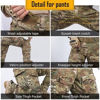 IDOGEAR Herren G3 Tarnkleidung Sicherheits-Taktische BDU Kampfuniformen mit Knieschonern Ellbogenschonern