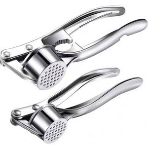 Prensa de Ajo Multifuncional Semiautomática de Acero Inoxidable Plateado Ecológica para Cocina, Herramienta de Doble Uso para Frutas, Verduras y Nueces - Product Image 4