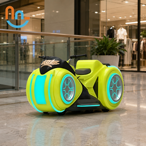 Joy2fun - Coche de Carreras Infantil con Luces LED, de Fibra de Vidrio, con Batería, para Parques de Atracciones - Product Image 1