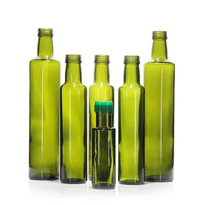 50ml 100ml 250ml 500ml 750ml Square Marasca Cooking oil Olive Oil Glass Bottle with metal lid