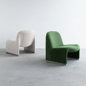 Poltrona Moderna e Semplice in Velluto di Lusso Leggero per Soggiorno e Appartamento, Sedia Resistente per il Relax - Product Image 2