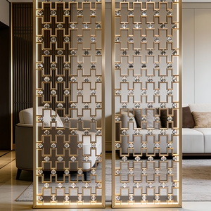 Modern Brass Wall-Mounted aluminum Panels with Circular Panel Rust Resistant Design for indoor&outdoor - Product Image 2