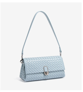 Classic Women's Chic Woven Shoulder Crossbody Saddle <b>Small</b> Square <b>Handbag</b> Daily Use - Product Image 1