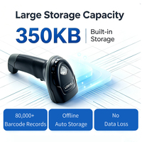 Escáner de Código de Barras Inalámbrico LONVILL 350Kb con Gran Capacidad de Almacenamiento, Interfaz USB 2.4G, Portátil, para Conteo de Ciclos en Almacenes