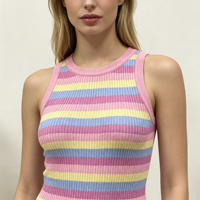Robe blanche en maille côtelée pour femme, coupe ajustée, col rond, manches longues, longueur mi-longue, personnalisable OEM & ODM, vente en gros