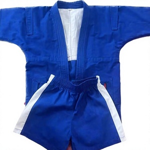 Professional Breathable Cotton Single Weave Sambo Jacket and Shorts with Seamless Fusing Custom Martial Arts Wear for Adults - Product Image 1