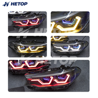 Phares HETOP G30 2017-2020 Série 5, mise à niveau personnalisée spéciale, triple couleur, multi-modes, LED DRL personnalisable et unique pour BMW