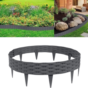 Ribete de jardín Plástico 10 m Impermeable UV Estaca de suelo Cama de flores Diseño de borde Valla Prado - Product Image 4