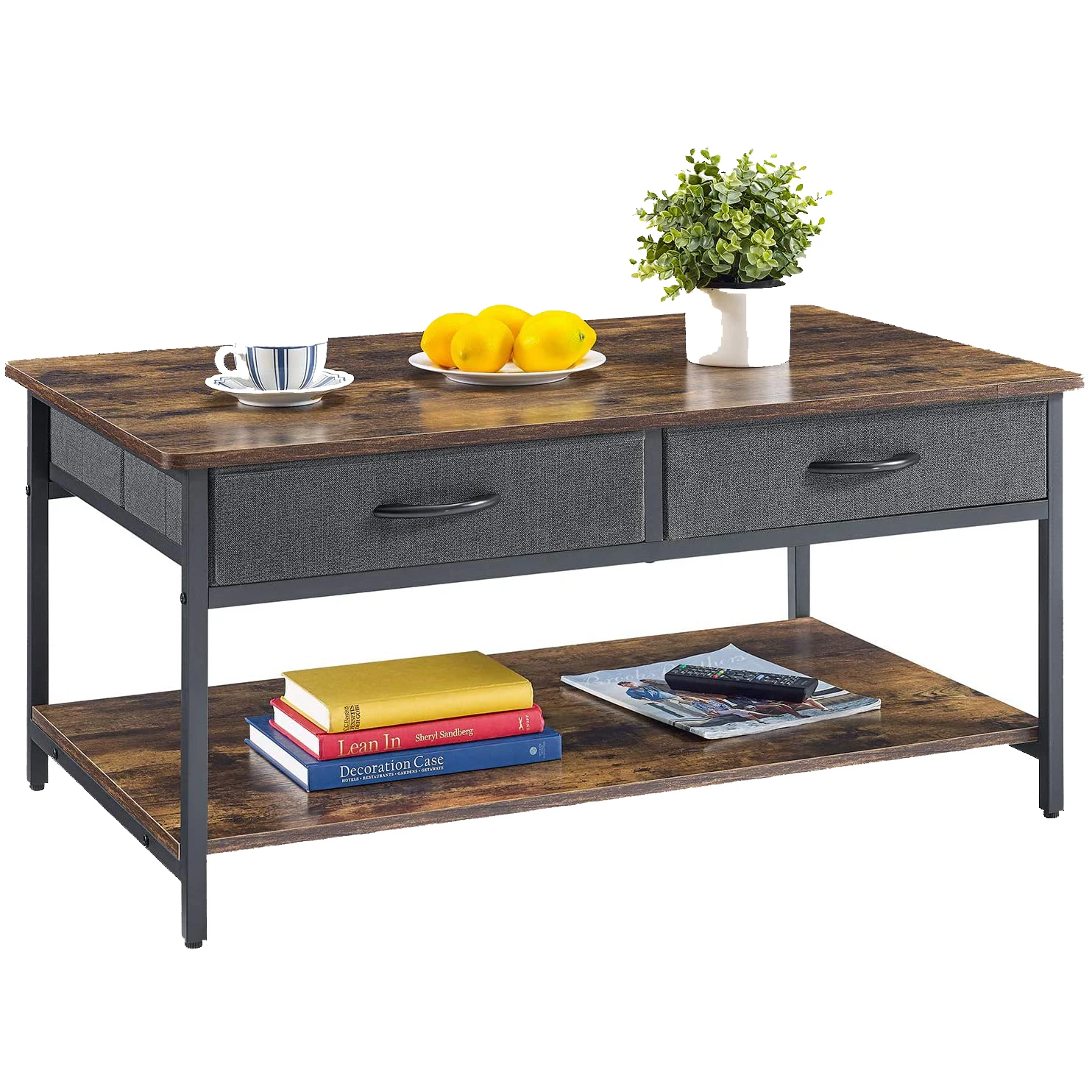 Matel frame wooden tea table for living room Modern Nordic style tea table