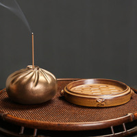 Brûleur d'encens aromatique en céramique éco-responsable Prosperity – Nouveau design durable pour la décoration intérieure, idéal pour les bâtonnets d'encens indiens et chinois Zen