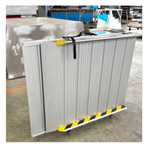 <span class=keywords><strong>Rampe</strong></span> d'accès manuelle en aluminium argenté de haute qualité, capacité 200 kg, hauteur réglable de 50 à 200 mm, <span class=keywords><strong>pour</strong></span> personnes handicapées à domicile - Product Image 4