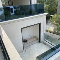 Base de garde-corps en verre en aluminium noir pour balcon et terrasse, garde-corps en verre teinté vert, systèmes de garde-corps en verre incassable