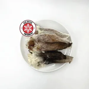 Pure <span class=keywords><strong>meat</strong></span> pet <span class=keywords><strong>food</strong></span> LOW MOQ pet essiccato all'aria tratta le orecchie di coniglio con i capelli e senza capelli dog treat - Product Image 1