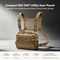 Sac à outils utilitaire compact EDC EMT personnalisé, petit sac de ceinture pour homme, sac médical de poitrine, sac tactique Molle, sac d'administration