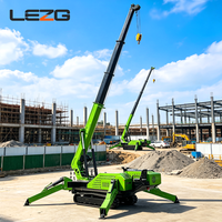 Mini-grue araignée à chenilles haute performance de 1 à 12 tonnes pour la rénovation de bâtiments et les opérations en intérieur