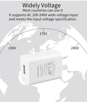 Pengisi Daya Dinding USB SAA Fast Charging dengan Colokan AU/US/UK/EU dan Set Kabel 1M/1.5M/2M untuk Ponsel, Earphone, dan Aksesori Daya Perangkat
