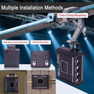 <span class=keywords><strong>Convertisseur</strong></span> DMX512 bidirectionnel 4 ports Art-Net/sACN Pknight, contrôleur <span class=keywords><strong>DMX</strong></span> compact en alliage d'aluminium, nœud PowerCON PoE USB-C pour scène - Product Image 4