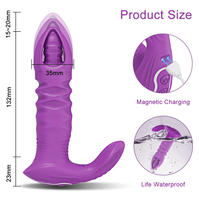 Weibliche drahtlose Schub Dildo Anal Plug G-Punkt Klitoris Stimulator tragen Höschen Höschen Fernbedienung Dildo Vibrator