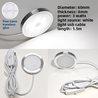 Luz LED Ultrafina USB para Gabinete, Regulable, 5V, Bajo Voltaje, de Aleación de Aluminio, para Impresión 3D, Gabinete de Vino, Luz Inferior