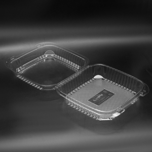 Alimenti all'ingrosso su misura alla rinfusa di noci biscotti di pane snack Flip top a conchiglia scatole contenitore di imballaggio in plastica con coperchio - Product Image 2