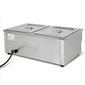 Electrodoméstico <span class=keywords><strong>de</strong></span> cocina <span class=keywords><strong>de</strong></span> acero inoxidable, calentador eléctrico <span class=keywords><strong>de</strong></span> alimentos Bain Marie café, 2x1/2 Pan - Product Image 3