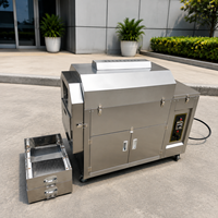 Machine à rôtir les châtaignes commerciale, chauffée au gaz, à tambour rotatif, avec décharge automatique, pour les commerces de snacks