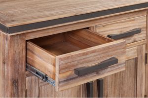 Buffet en bois de marque ATLAS de haute qualité 2 portes 2 tiroirs Chêne/Pin/Acacia - Product Image 3