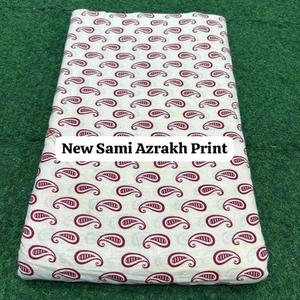 Tissu imprimé Sami Azrakh en pur coton indien, motif traditionnel fait main, doux et respirant, idéal pour les robes et l'artisanat. - Product Image 4