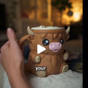 Taza de Agua con Diseño de Animal de Dibujos Animados, <span class=keywords><strong>Ferdinand</strong></span> el Vaca de las Tierras Altas, Portavasos Creativo con Diseño de Vaca, Taza para Café, Leche y Té - Product Image 3