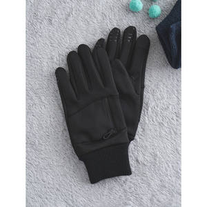 Guanti termici esterni con cerniera nera - Product Image 1