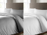 Ensemble de couette en coton pur égyptien pour hôtel 90x200 motif rayé ensemble de linge de maison 4 pièces