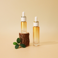 Flacon compte-gouttes en verre dégradé personnalisé 5ml 10ml 15ml 20ml, flacon vide pour sérum, soin de la peau, huile essentielle, avec compte-gouttes