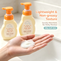 Lotion pour bébé en marque privée, extrait naturel d'aloe vera et de camomille, hydratation douce, hypoallergénique pour nouveau-né, nourrisson, tout-petit