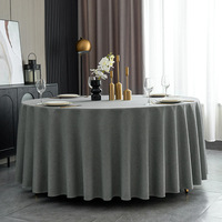 Vente en gros de nappe ronde imperméable blanche en lin nappes de décoration de mariage pour événements mariages