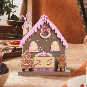 Calendario de Adviento de Madera Ecológico para Navidad, Adornos y Accesorios para Mesa de Noche, Color Madera Natural - Product Image 2