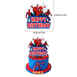 Venta al por mayor Spiderman Anime personaje cumpleaños fiesta decoración Banner pastel Topper globo conjunto para niños - Product Image 5