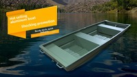 Bateau pneumatique de sauvetage et de pêche en aluminium, léger et portable