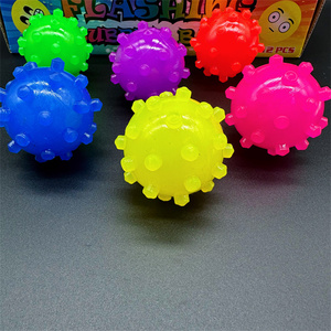 HAPU Factory Small Spiny Bright <b>Ball</b> Pet Toy Rubber Elastic <b>Ball</b> <b>Glows</b> <b>in</b> <b>the</b> <b>Dark</b> <b>Dog</b> Cat Interactive Sensory Children's Toy - Product Image 2
