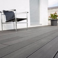 Planches de terrasse en WPC co-extrudé, sol composite imperméable, grain de bois 3D, antidérapantes, rainurées, pour jardin et terrasse