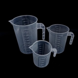 Gobelet gradué transparent Boan 500ml 1000ml 2000ml en plastique de qualité alimentaire, cylindre gradué de laboratoire avec poignée - Product Image 1