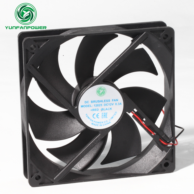 Spot 12V 0.28A Dc Axial Flow Fan 2000RPM Speed 120mm 12025 Computer Cooling Fan