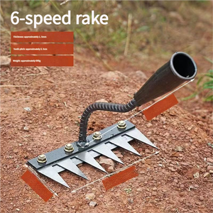 多功能除草工具多用途花园耙子，用于去除钉子和耙土 - Product Image 3